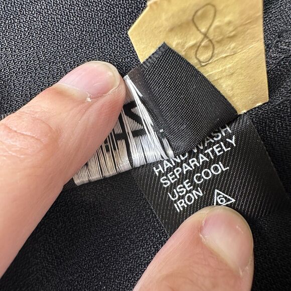 Vtg Fritzi Cami Tank Top Womens Sz M Black Spaghetti Strap Basic Layering READ - Picture 4 of 10